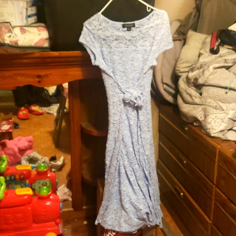 Pale blue dress